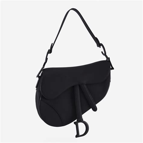 black saddle dior bag|pre owned Dior saddle bag.